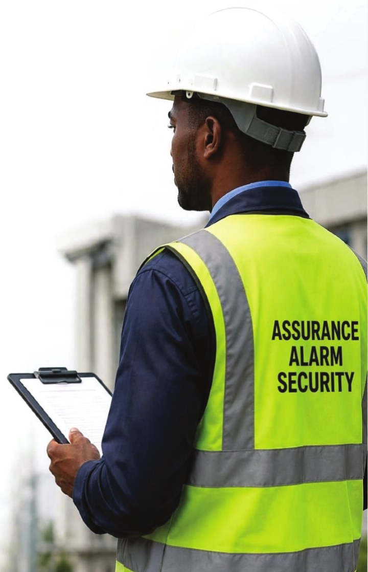 Security consultant conducting a site survey