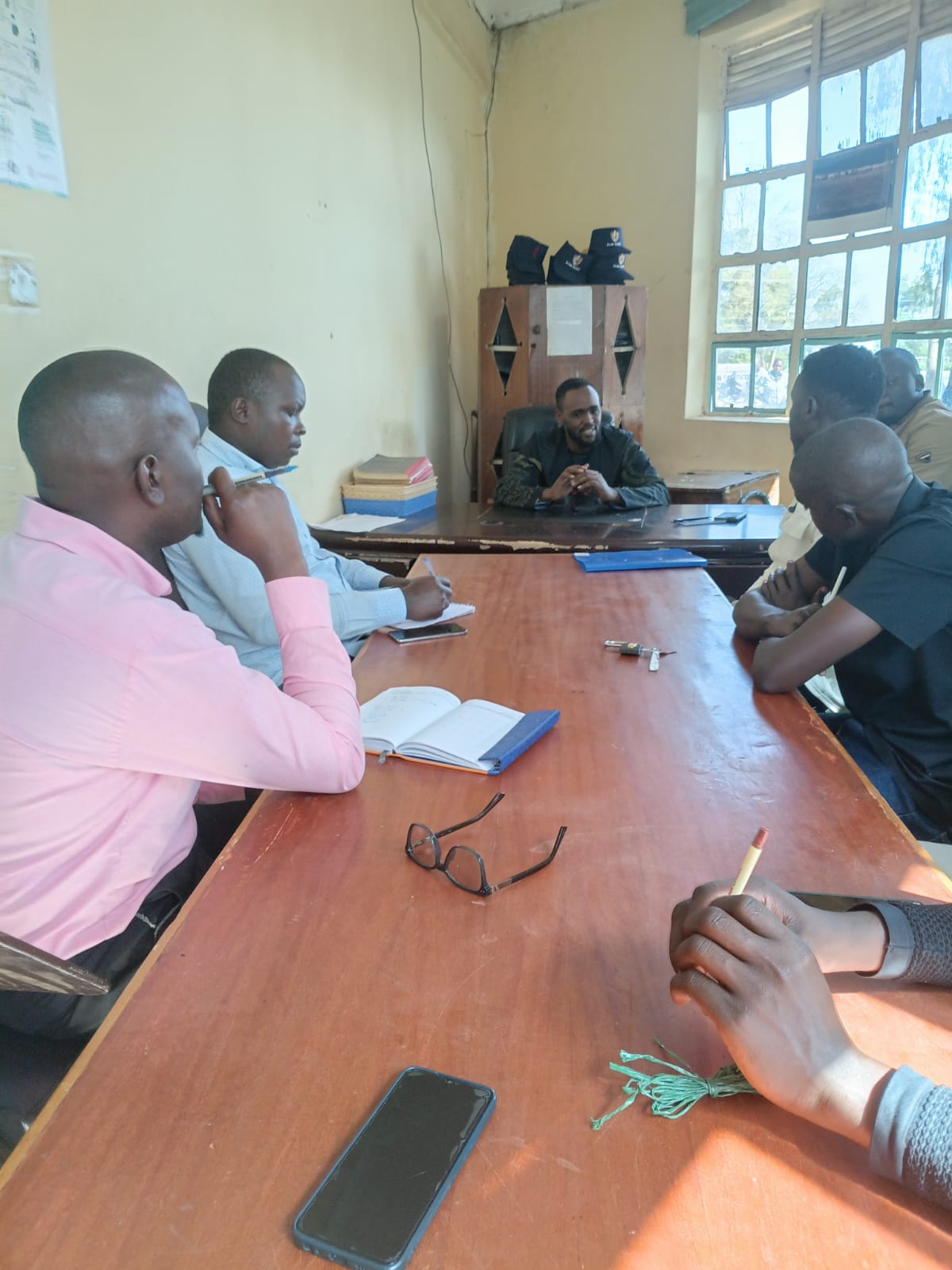 Officers following a classroom briefing